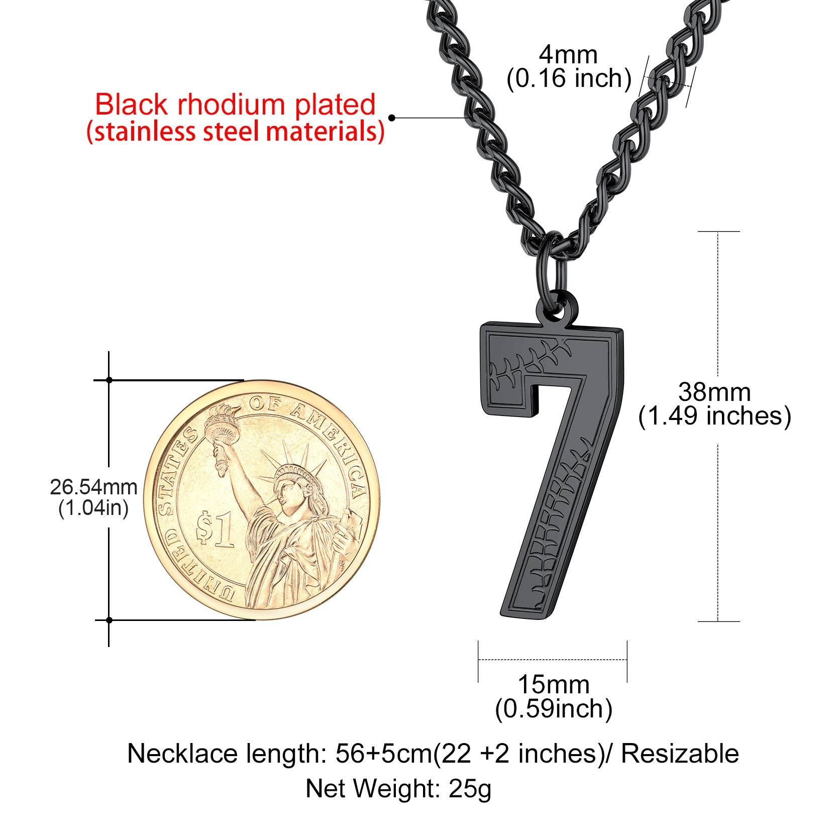 Personalized Baseball Necklace for Men