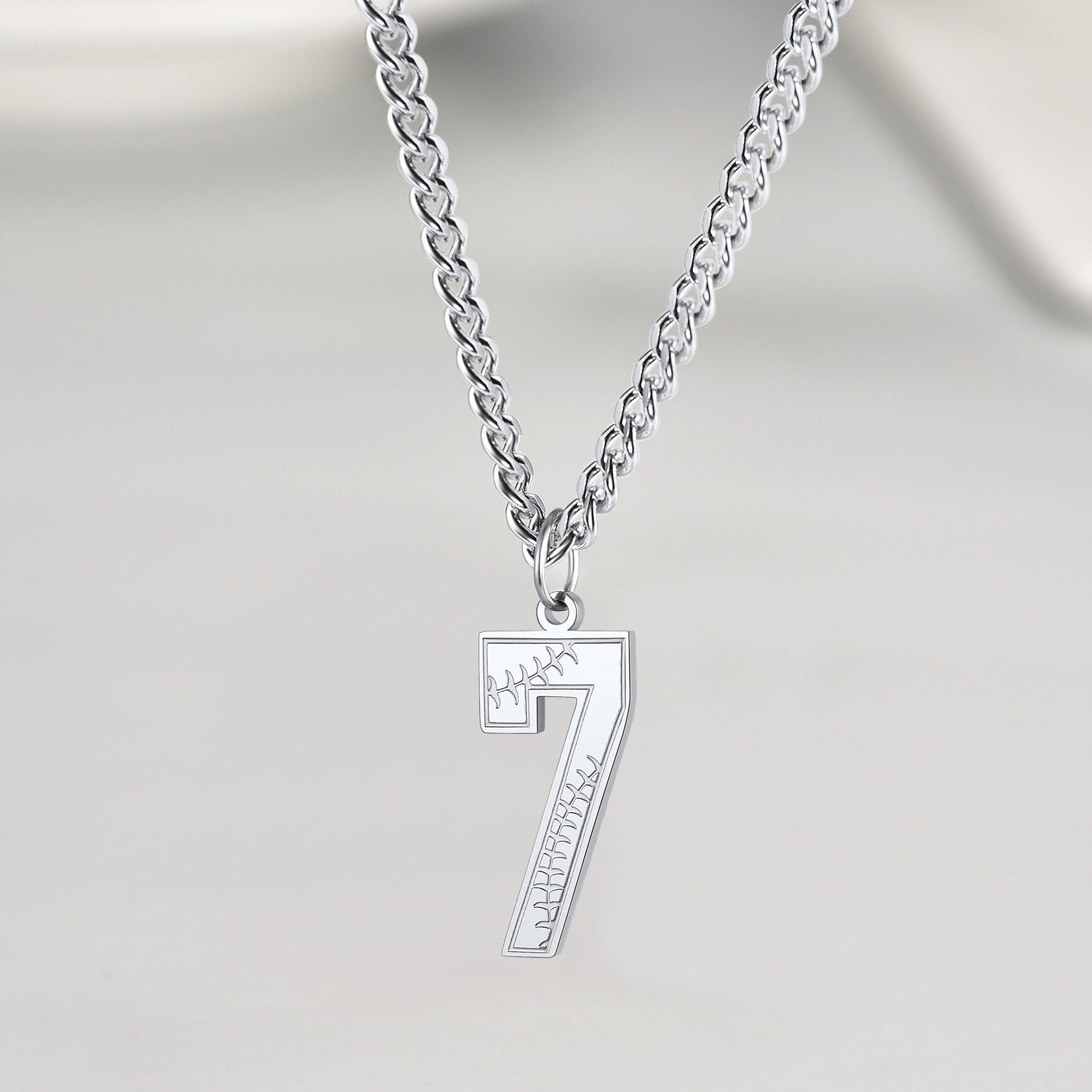 Personalized Baseball Number Necklace for Men Gift for Boyfriend