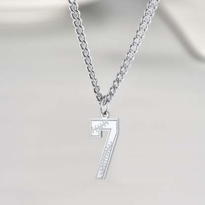 Personalized Baseball Number Necklace for Men Gift for Boyfriend