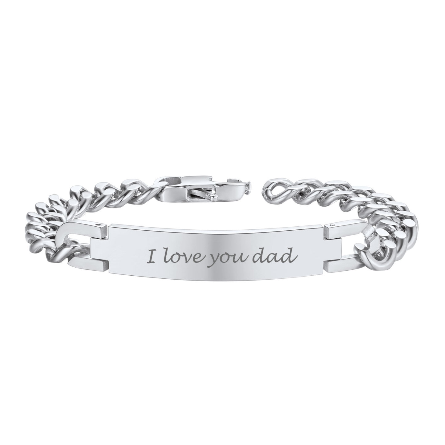 Personalized Cuban Link Chain Custom Engraved Bracelet for Men