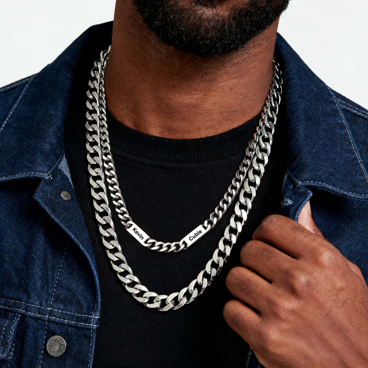 Personalized Cuban Link Chain Jewelry Set