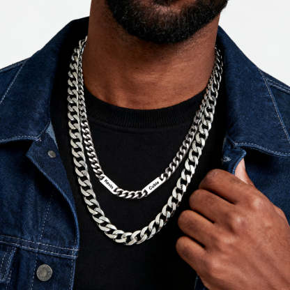 Personalized Cuban Link Chain Jewelry Set