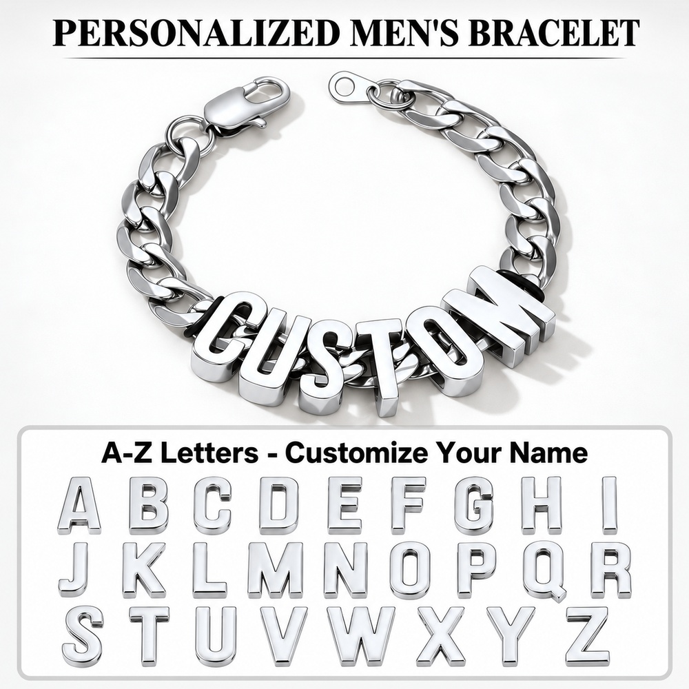 Personalized Cuban Name Necklace Bracelet Set