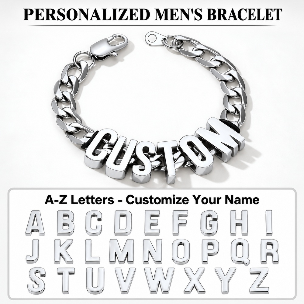 Personalized Cuban Name Necklace Bracelet Set