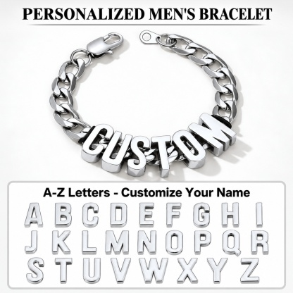 Personalized Cuban Name Necklace Bracelet Set