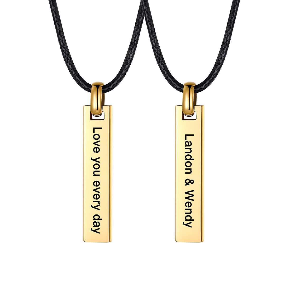 Personalized Engraved Leather Necklace