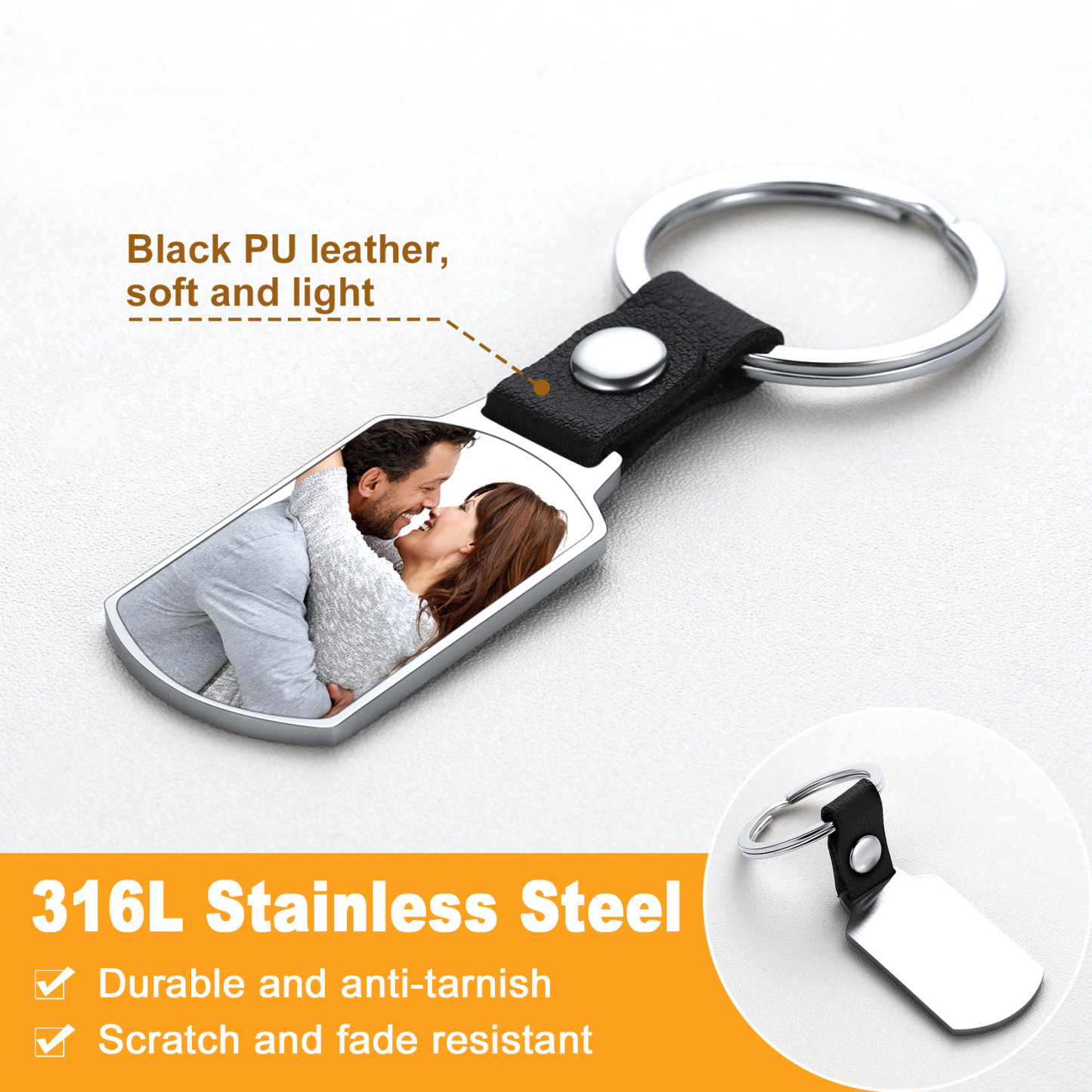 Personalized Engraved Dog Tag Keychain