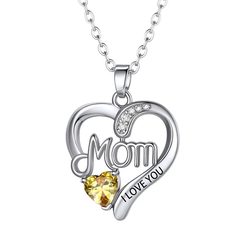 Custom Heart Infinity Engraved Mom Necklace | Mother's Day Gift