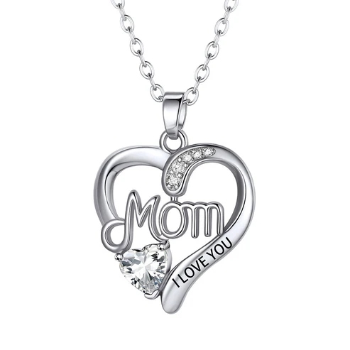 Custom Heart Infinity Engraved Mom Necklace | Mother's Day Gift