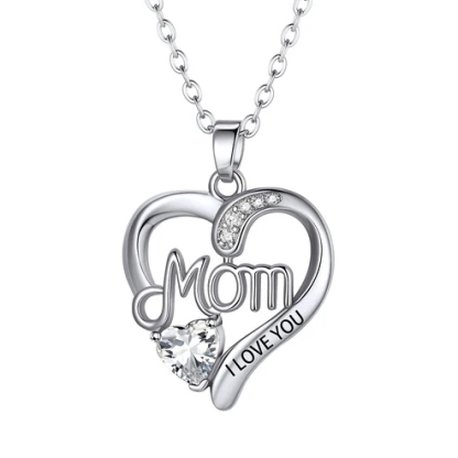 Custom Heart Infinity Engraved Mom Necklace | Mother's Day Gift