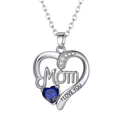 Custom Heart Infinity Engraved Mom Necklace | Mother's Day Gift