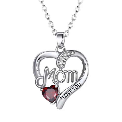 Custom Heart Infinity Engraved Mom Necklace | Mother's Day Gift