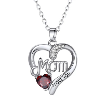 Custom Heart Infinity Engraved Mom Necklace | Mother's Day Gift