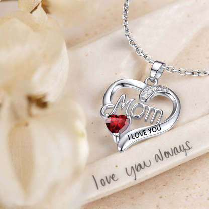 Custom Heart Infinity Engraved Mom Necklace | Mother's Day Gift