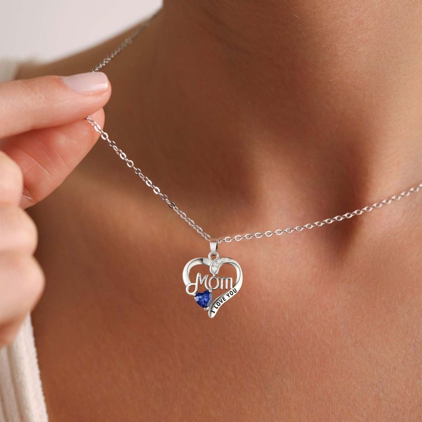 Custom Heart Infinity Engraved Mom Necklace | Mother's Day Gift
