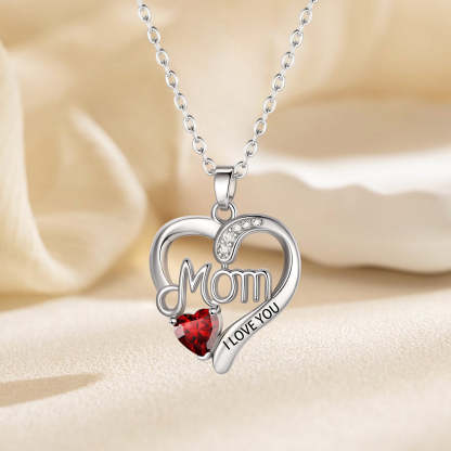Custom Heart Infinity Engraved Mom Necklace | Mother's Day Gift