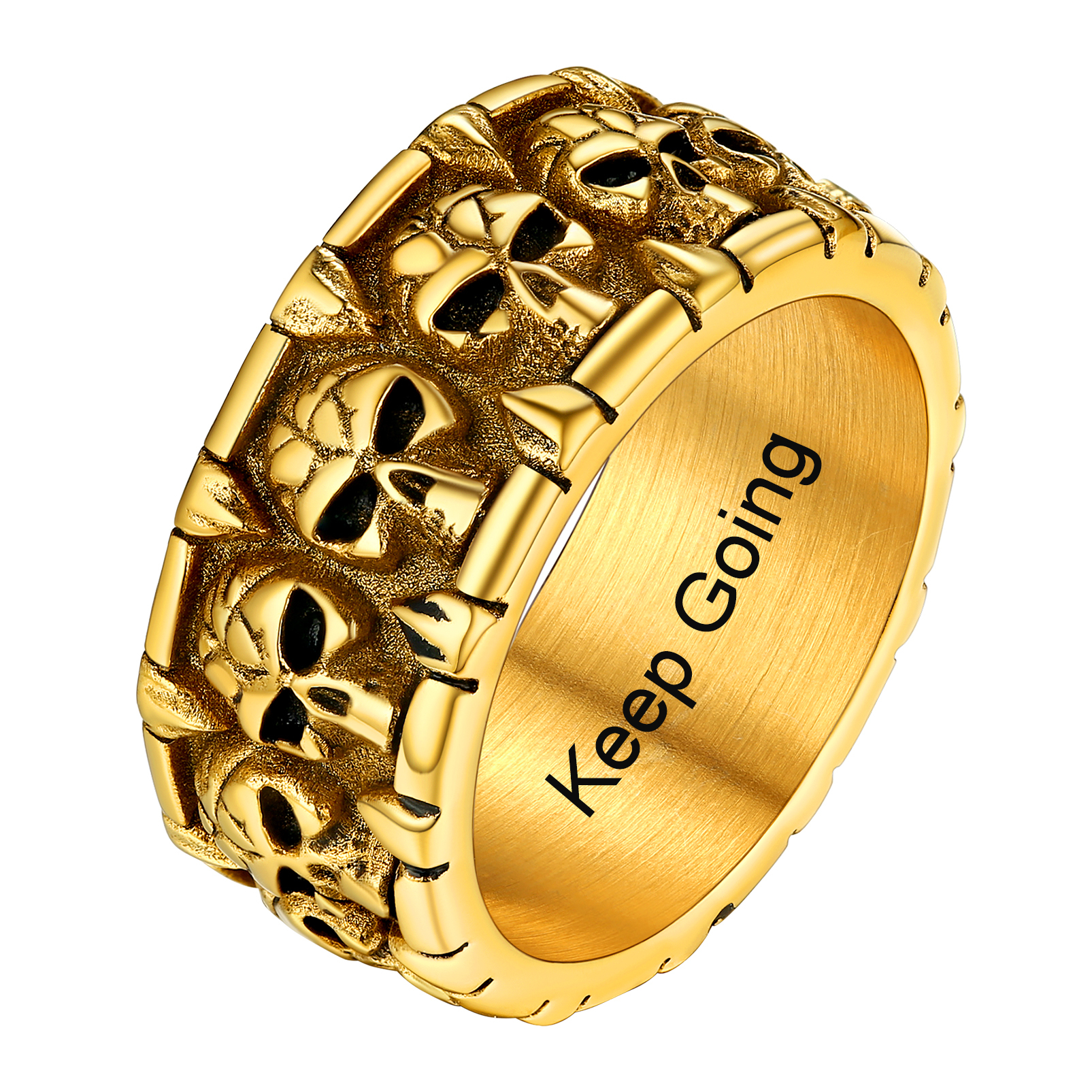 Personalized Gothic Skull Claws Ring  For Him