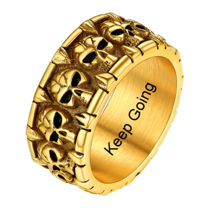 Personalized Gothic Skull Claws Ring  For Him