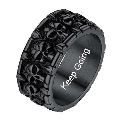 Personalized Gothic Skull Claws Ring For Boys