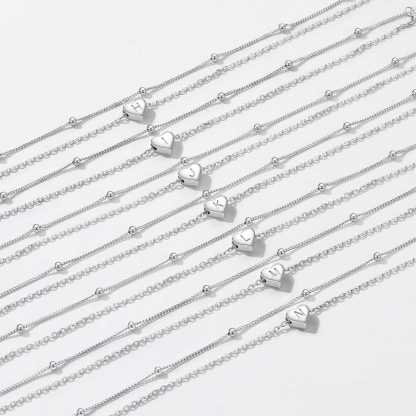 Personalized Heart 26 Initial Anklet collcetion