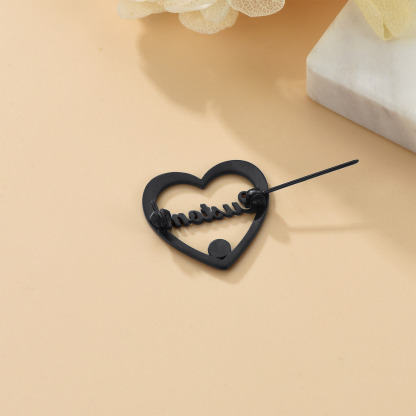 Personalized Heart Brooch Birthstone