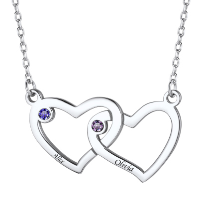 Personalized Heart Necklace silver