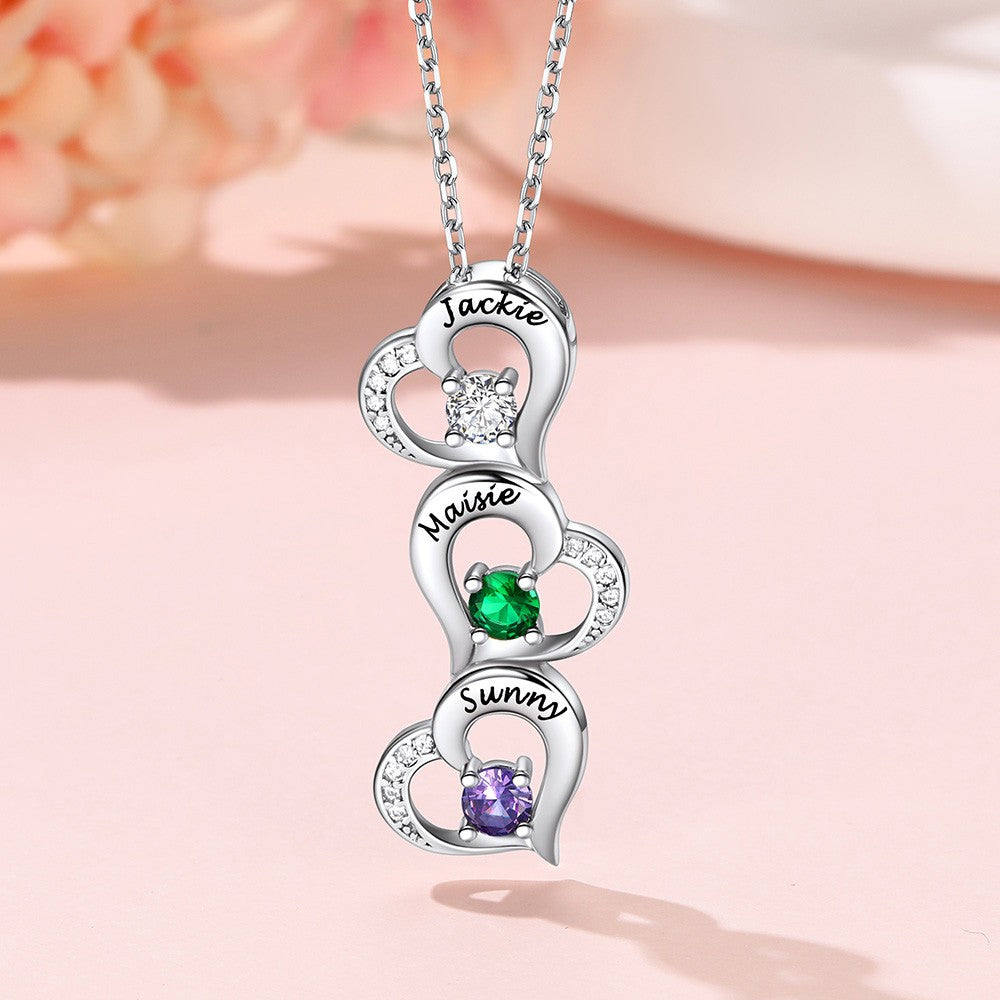 personalized heart necklace