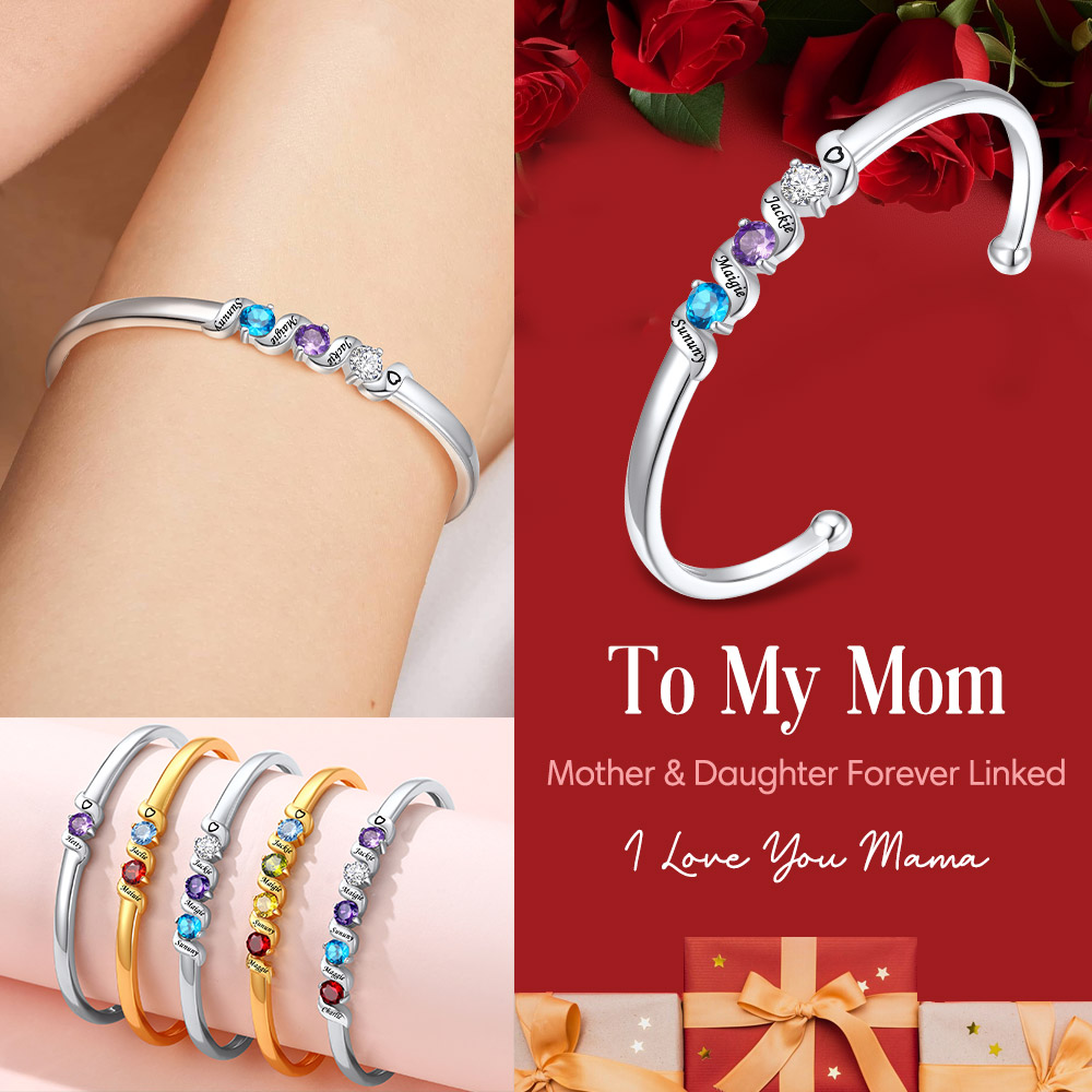 Personalized Infinity Bracelets for Mom