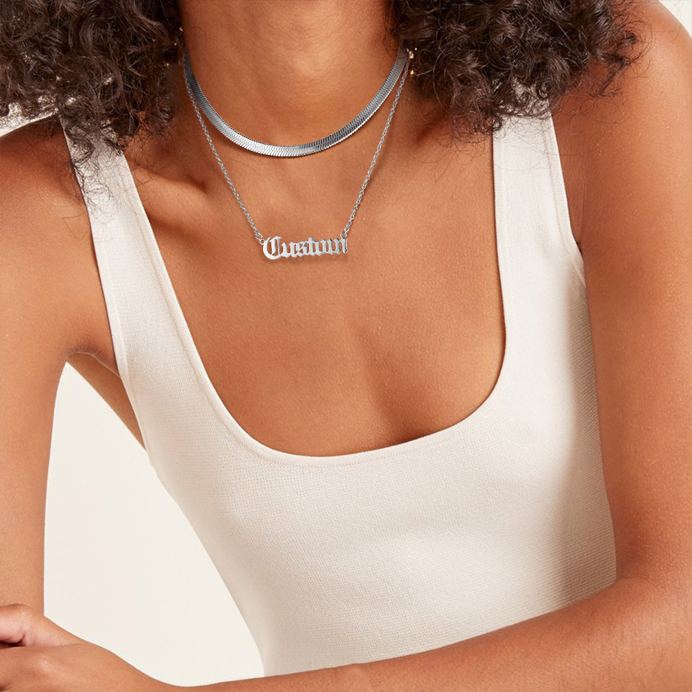 Personalized Layered Name Necklaces for women
