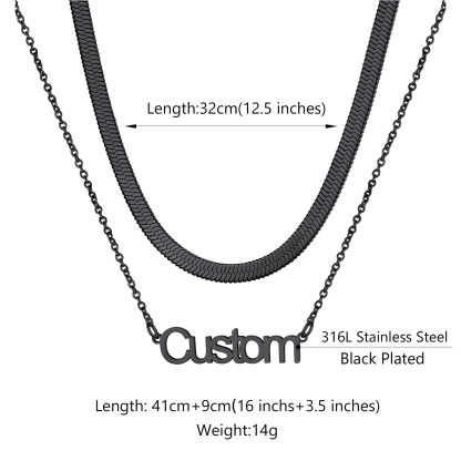 Personalized Layered Name Necklaces size