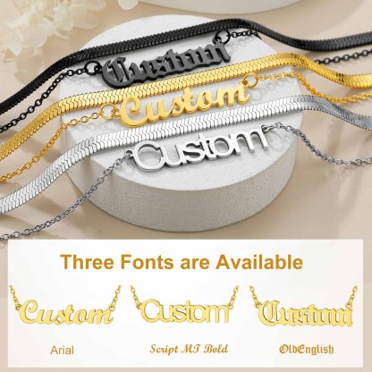 Personalized Name Necklaces 3 fonts