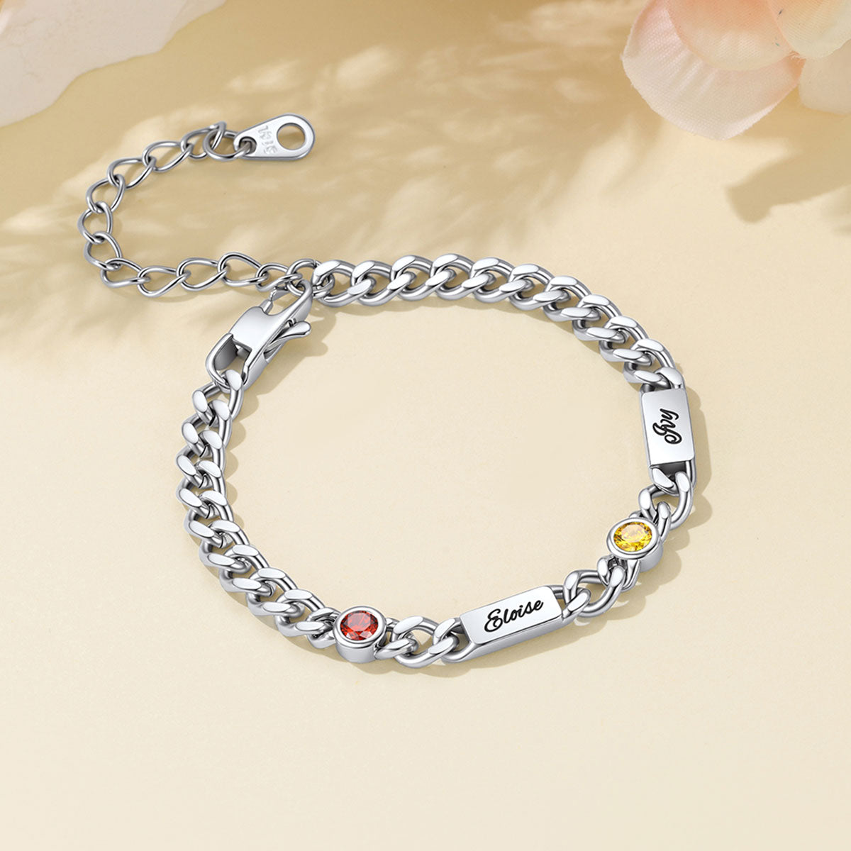 Personalized Multi-Name Cuban Chain Bracelet