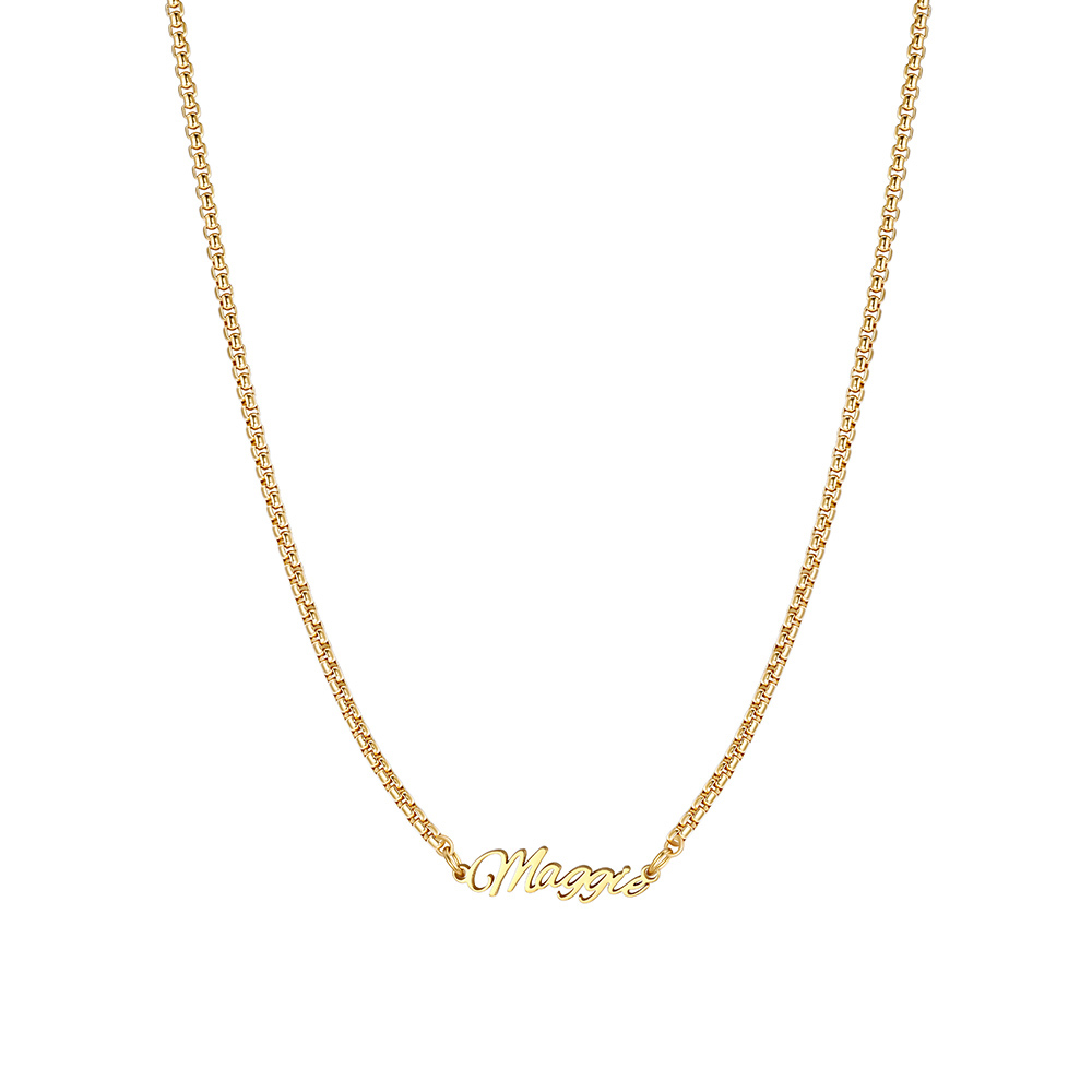 Personalized 1 Names Rolo Chain Necklace