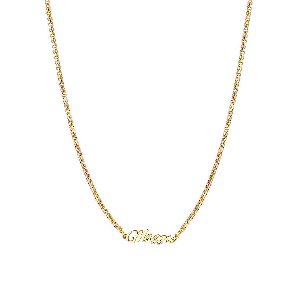 Personalized 1 Names Rolo Chain Necklace