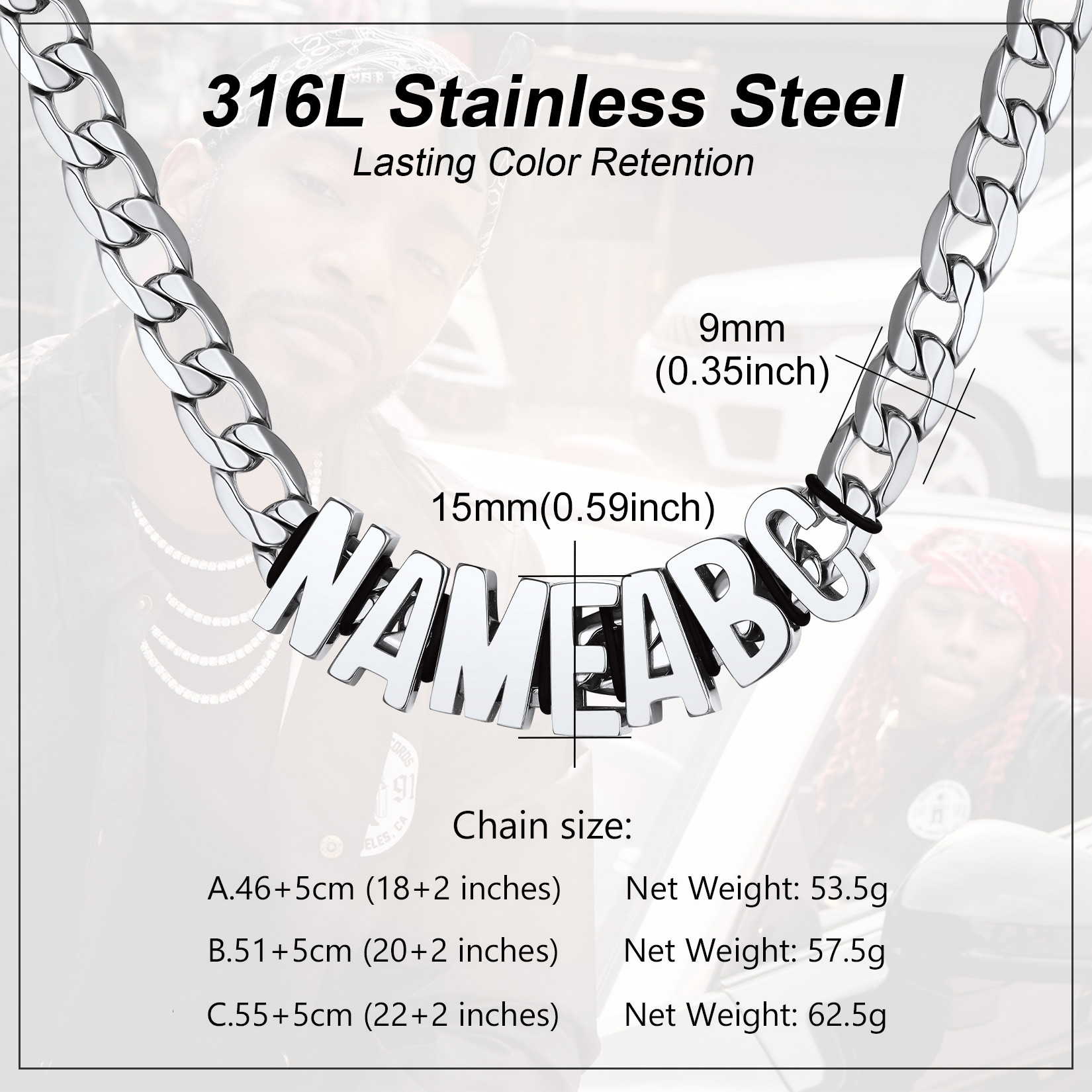 Personalized Name Cuban Bracelet & Necklace Set