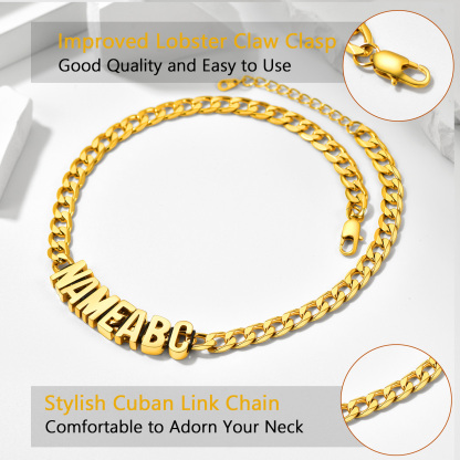 Personalized Name Cuban Bracelet & Necklace Set