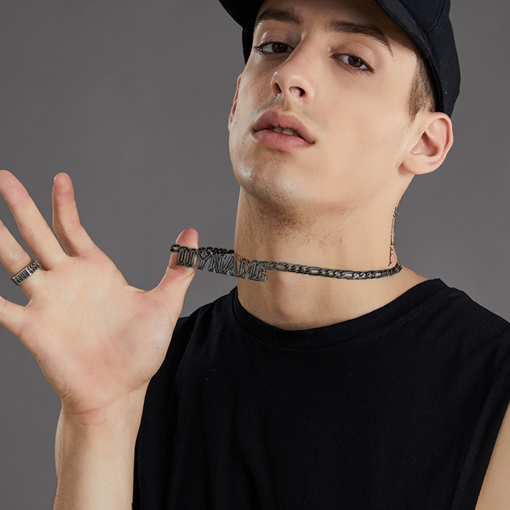 Personalized Name Figaro Chain Necklace For men