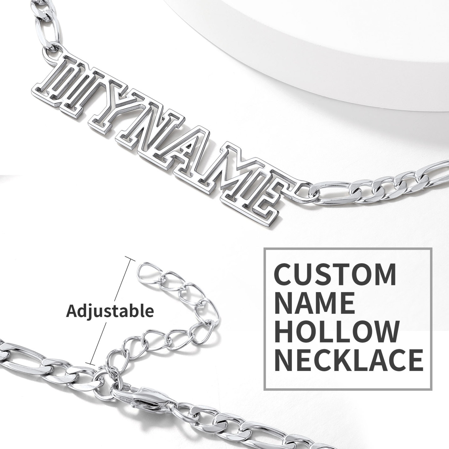 Personalized Name Figaro Chain Necklace For Women