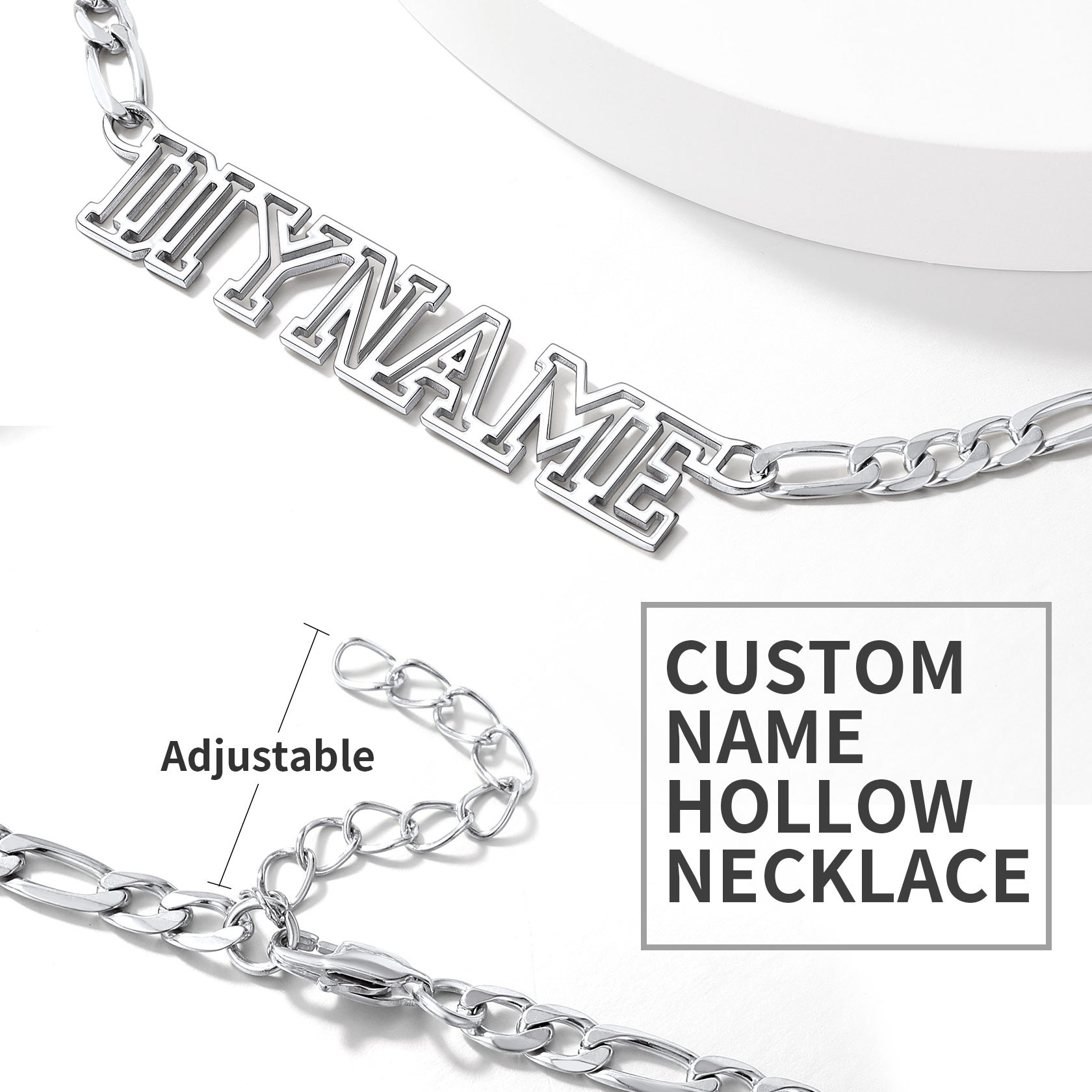 Personalized Name Figaro Chain Necklace For Women