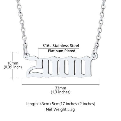 Personalized Number Necklace