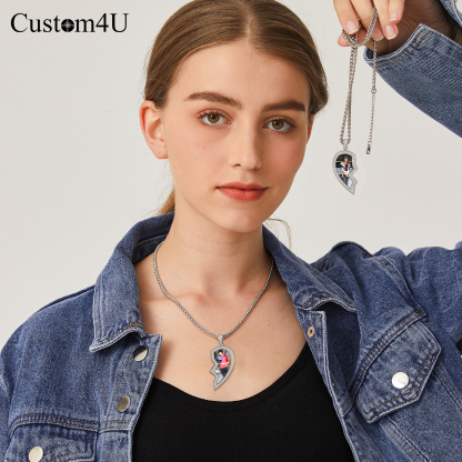 Photo Broken Heart Matching Necklace