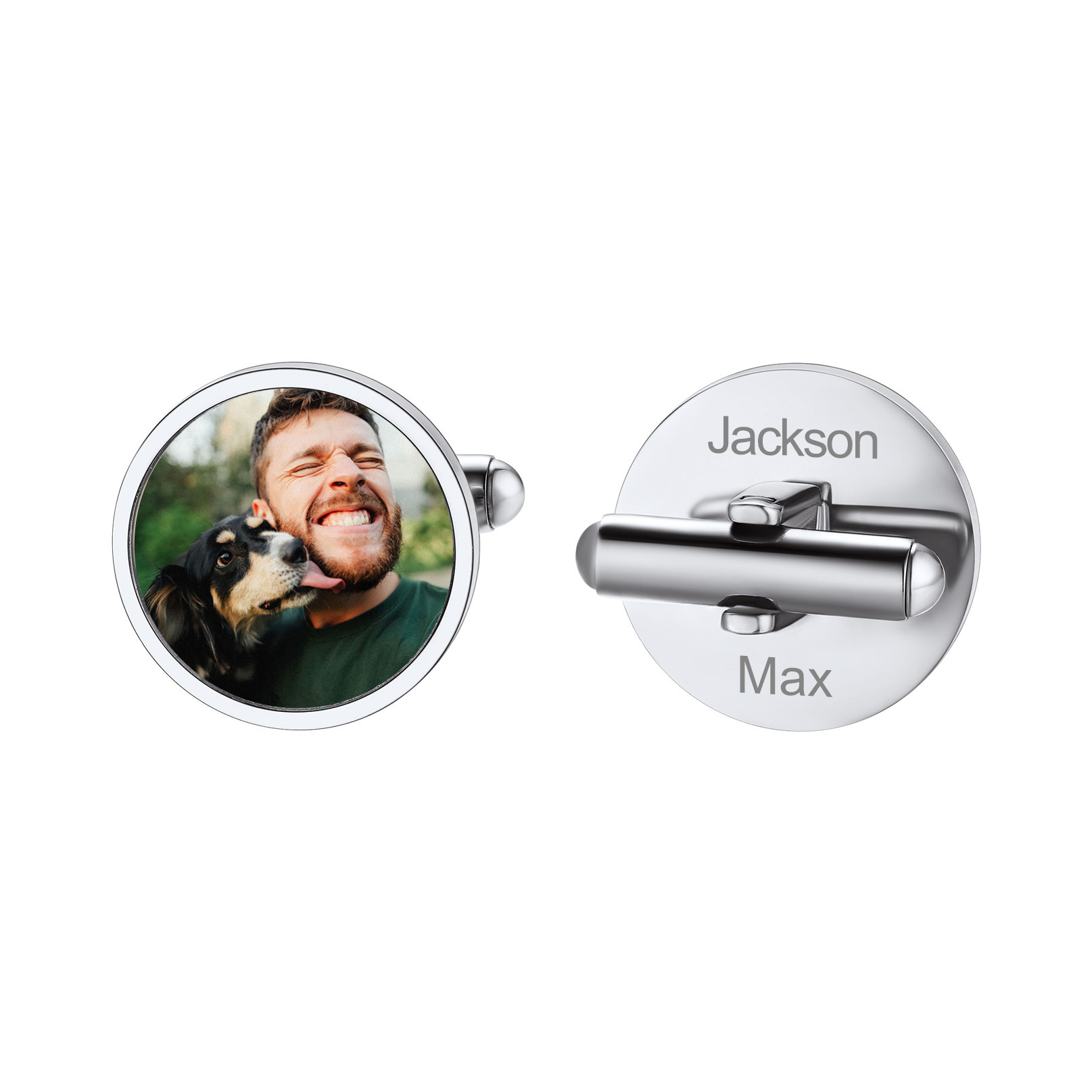 Personalized Photo Engraved Cufflinks for Men | Father's Day Gift