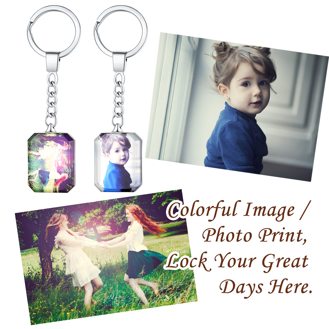 Personalized Photo Keychain gift for him 