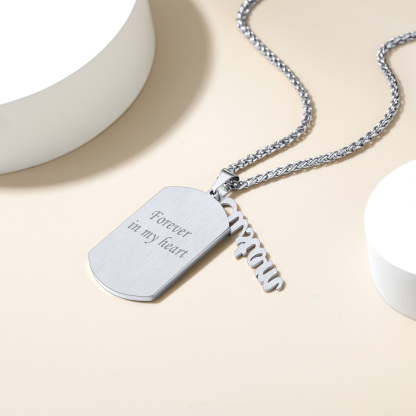 Personalized Photo Pendant Military Necklace 