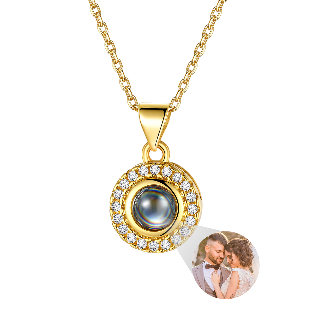 Personalized Photo Projection Necklace for Women