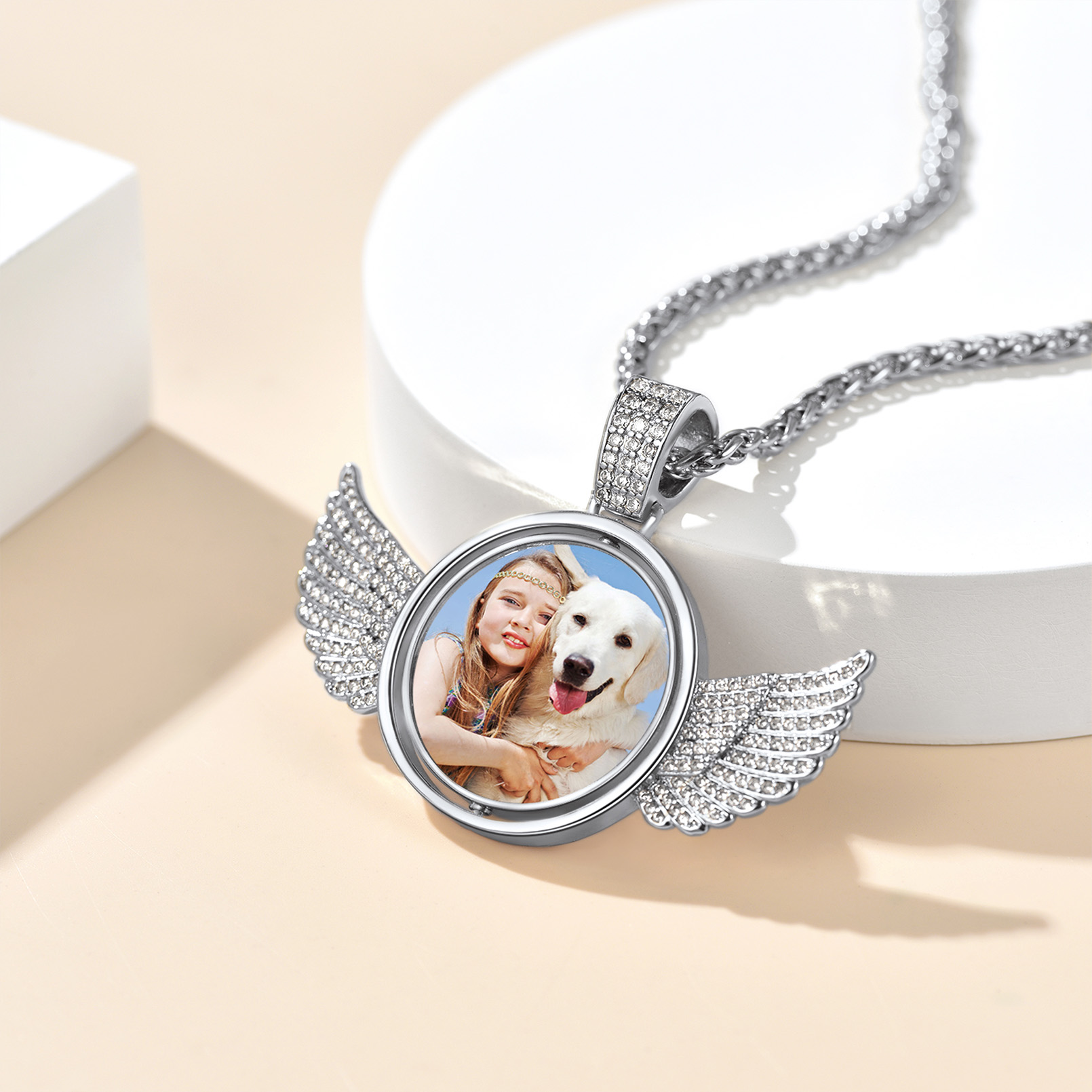 Personalized Picture Necklace silver