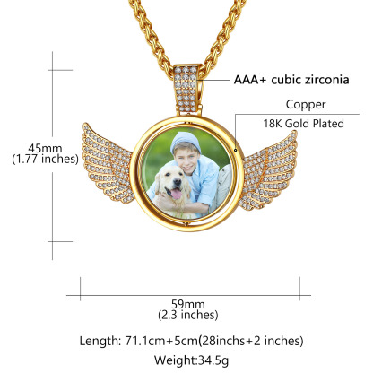 Personalized Picture Necklace Memory Jewelry size