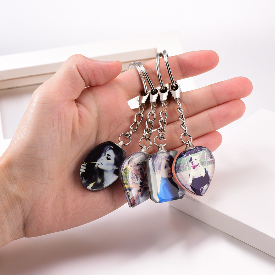 Photo Keychain in Stainless Steel