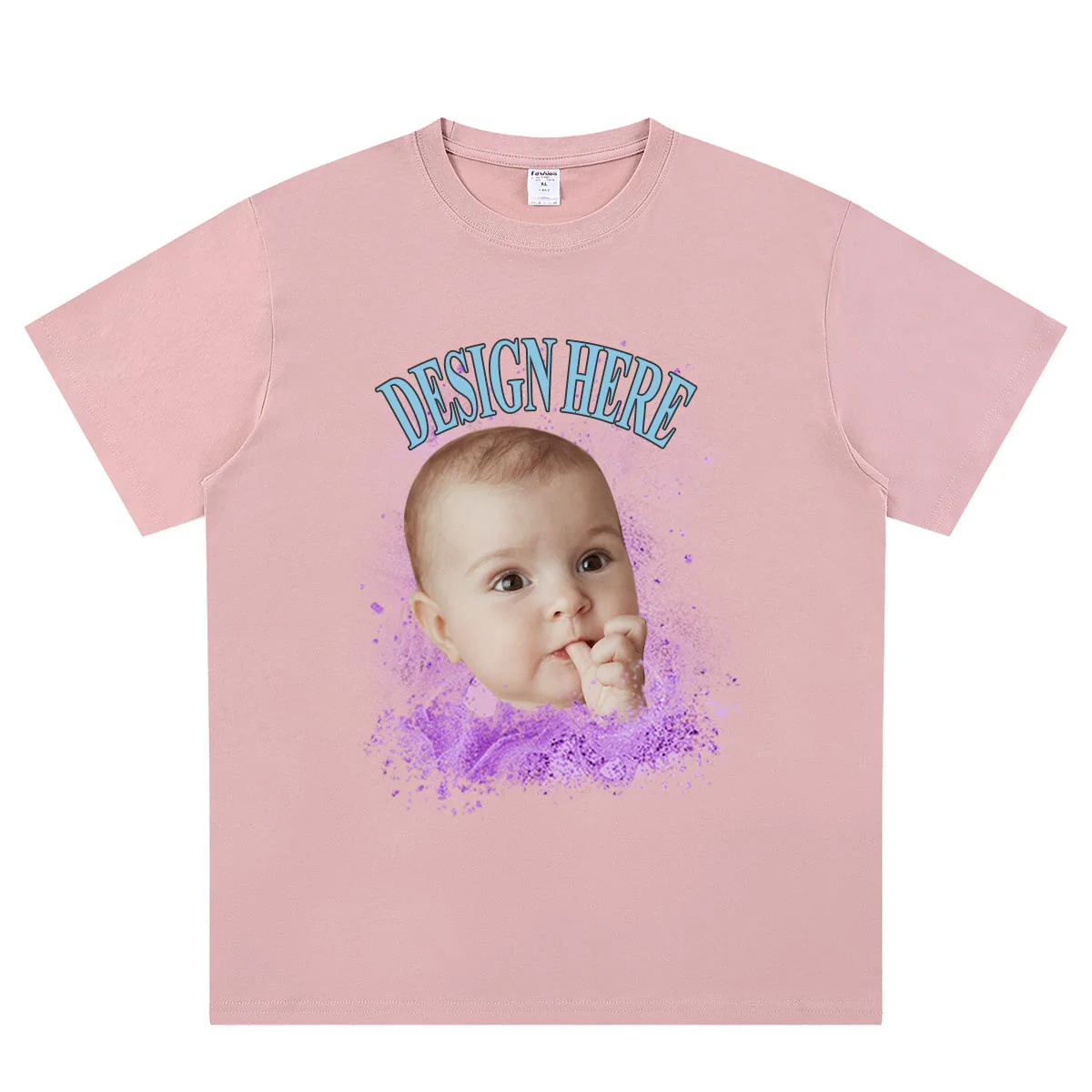 Pink front Custom Photo T-Shirts 