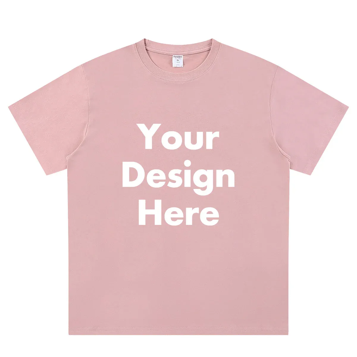 Custom Text pink front T-Shirt